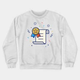 Certificate with badge cartoon Crewneck Sweatshirt